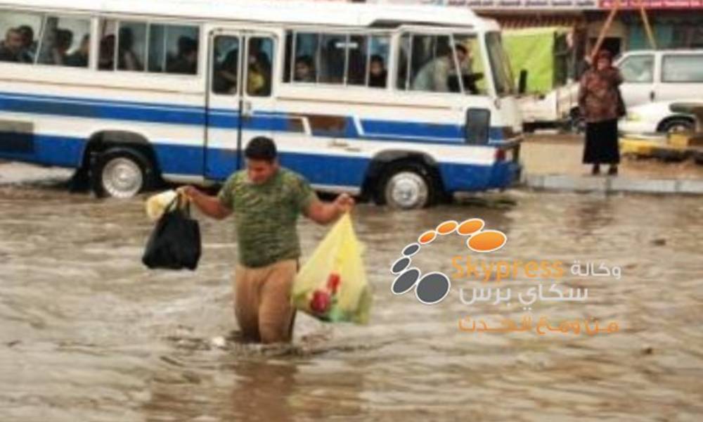 شاهد بالفيديو..تصوير بانورامي يوضح غرق بغداد بسبب الأمطار
