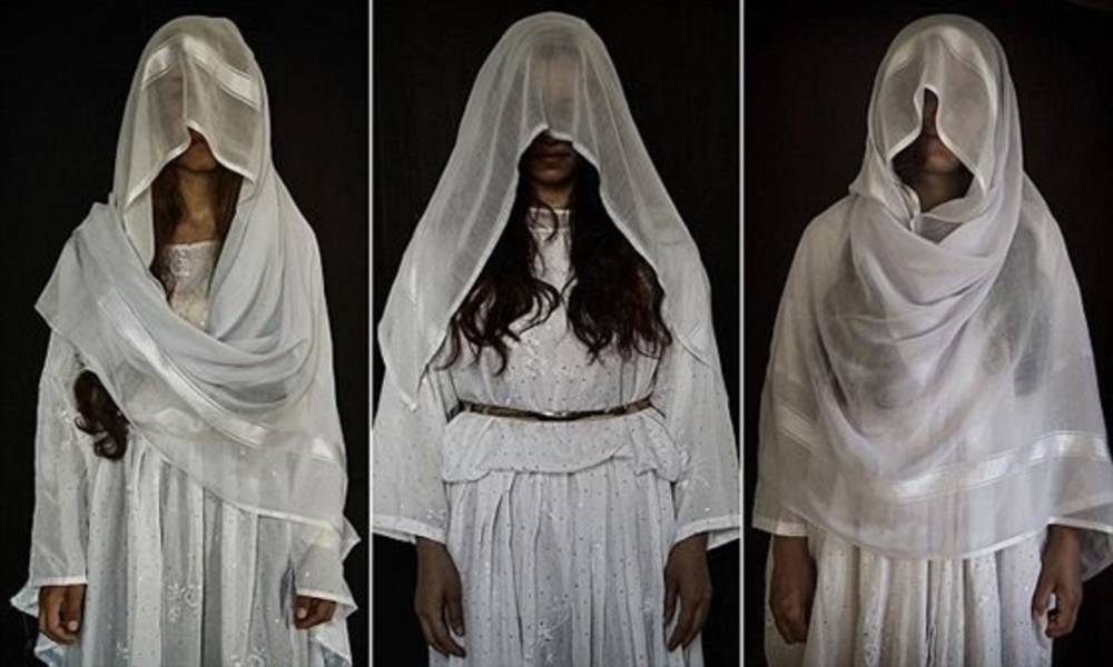 الهاربات الايزيديات من عبودية داعش يروينَ معاناتهن بفساتين الزفاف