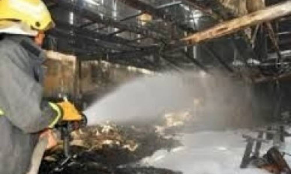 نشوب حريق كبير في مخازن للفحم شرقي بغداد