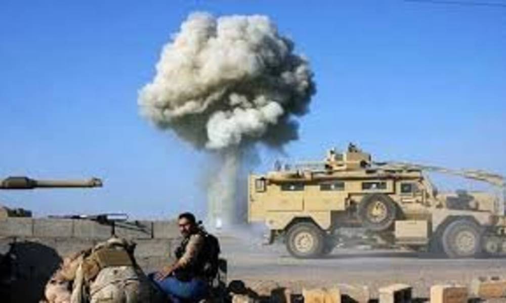 القوات الامنية  تهاجم داعش جنوبي الموصل
