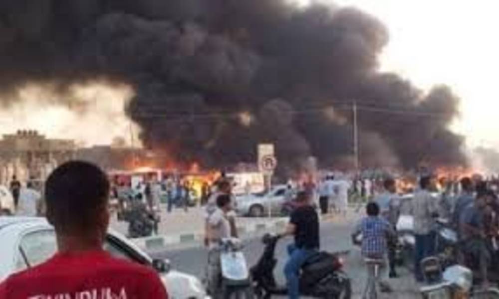 27 شهيدا وجريحا في حصيلة أولية لتفجير انتحاري شمالي بغداد