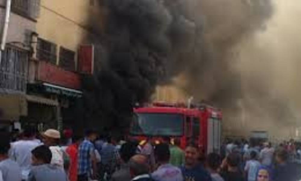 اصابة ثلاثة اشخاص بحريق في مدينة الصدر شرقي بغداد