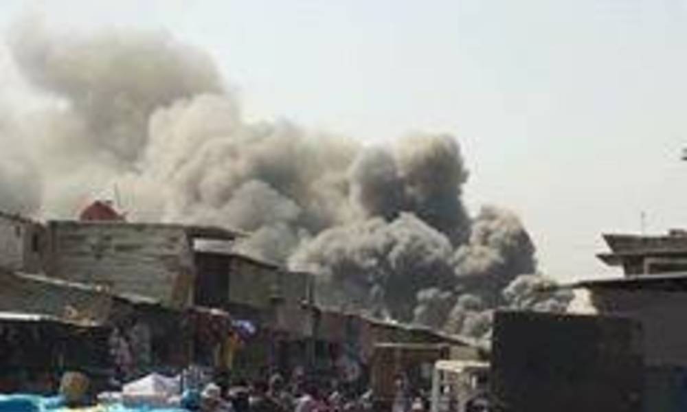 نشوب حريق كبير في علوة جميلة شرقي بغداد