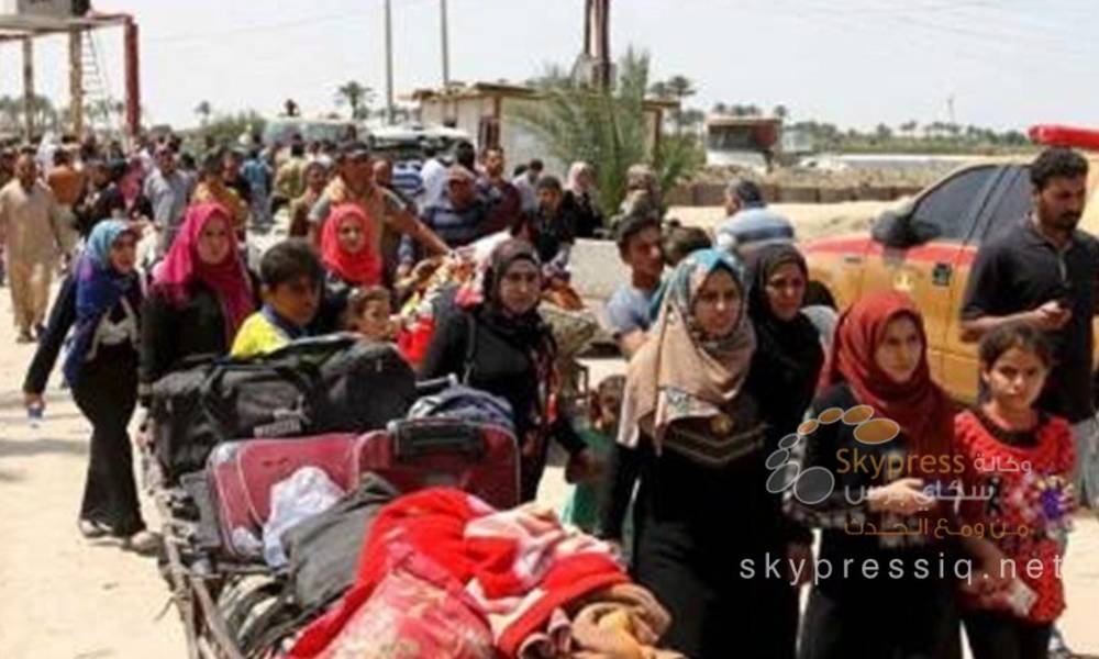 نزوح اكثر من 9 الاف شخص خلال 48 ساعة في الموصل