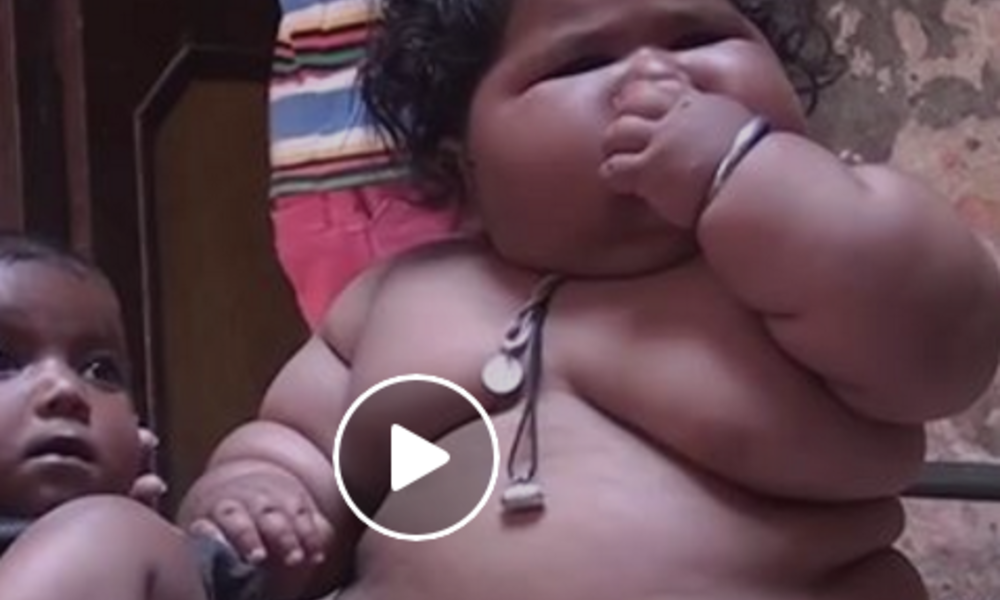 بالفيديو.. طفل يزن 17 كيلو بعمر الـ8 شهور 