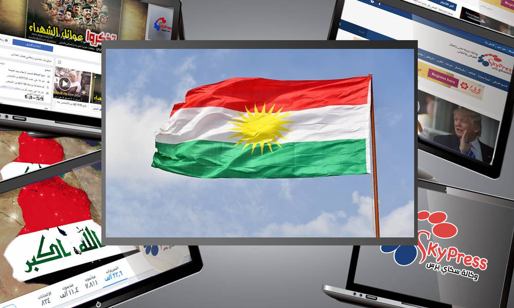 رفع علم كردستان في ناحية ربيعة إيذاناً بشمولها في الأستفتاء
