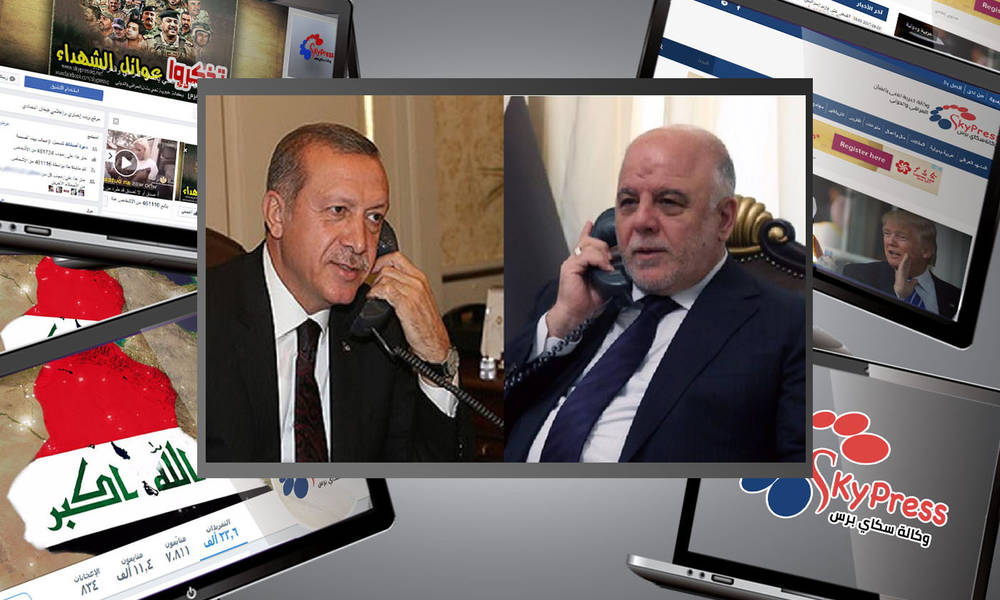 اردوغان يهاتف العبادي للتنسيق بشأن استفتاء كردستان !