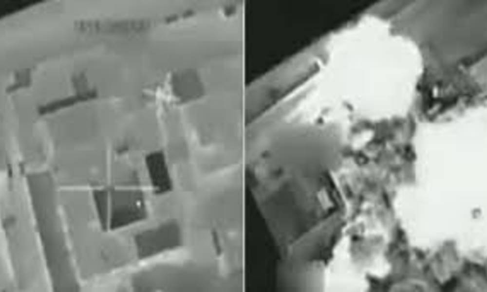 بالفيديو .. الضربة الجوية التي استهدفتها طائرات F16 لقصف داعش داخل سوريا