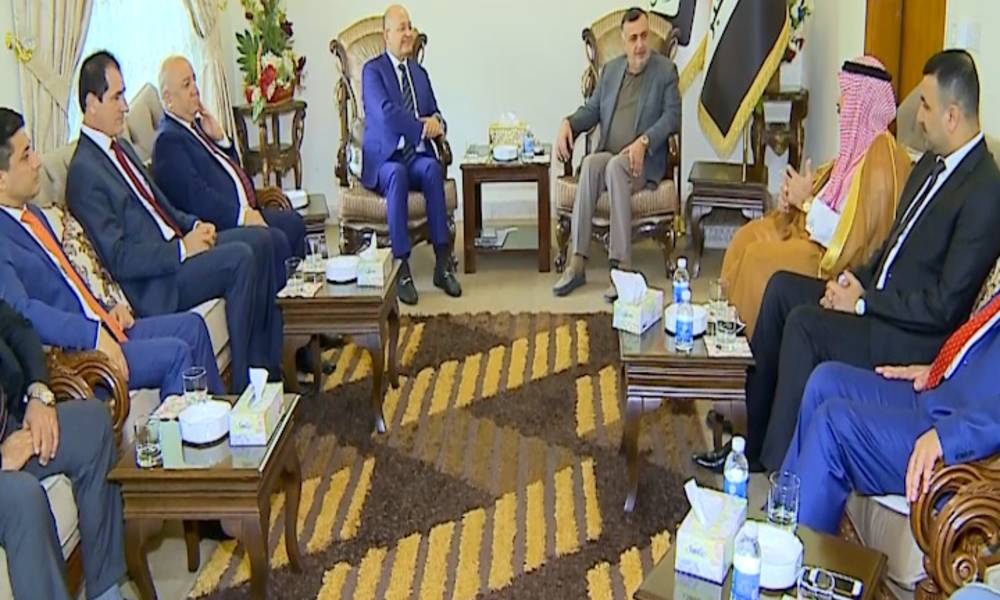 جمال الكربولي يستقبل وفد الاتحاد الوطني برئاسة برهم صالح
