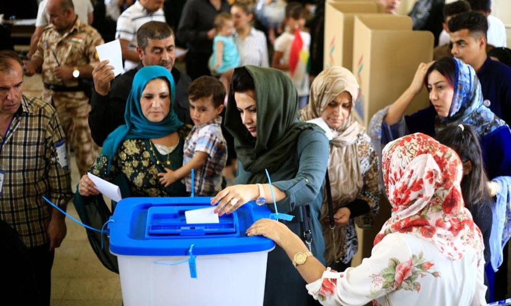 المفوضية: نسبة المشاركة في انتخابات اقليم كردستان بلغت 10%