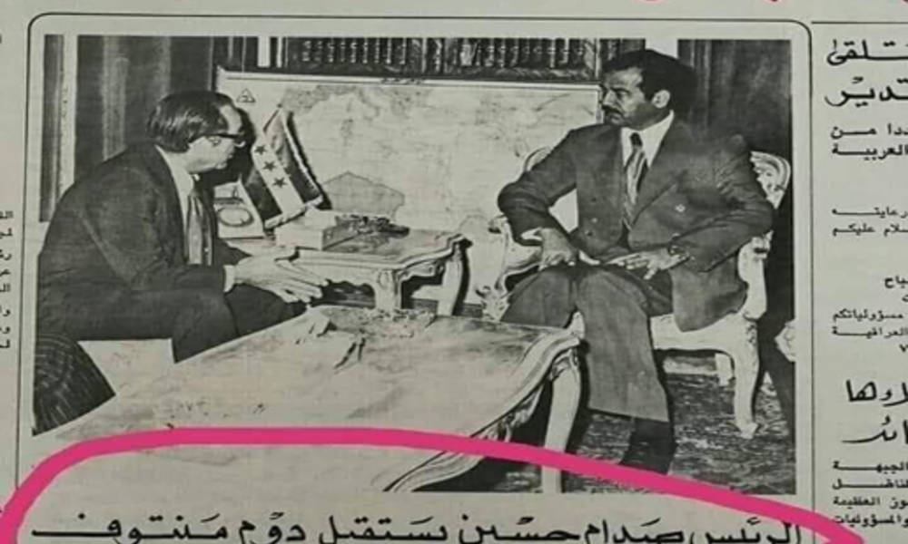 بالصورة: لماذا كان (دوم منتوف) رئيس وزراء مالطا اول رئيس يزور صدام حسين مهنئاً بعد توليه رئاسة العراق؟؟