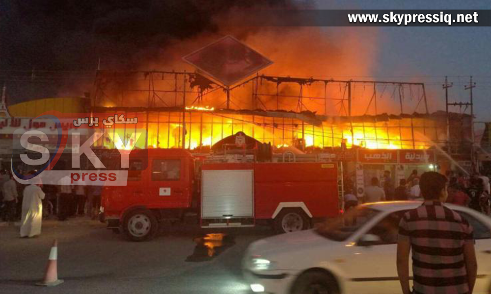 مصرع 3 اشخاص في حريق معمل  للبلاستيك في محافظة النجف