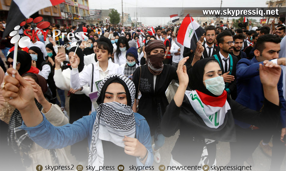 بالصور : تواصل الاحتجاجات الطلابية في العراق ..