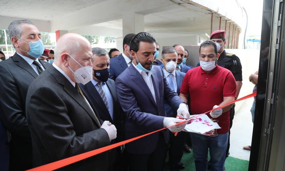 رئيس مجلس النواب .. يفتتح مستشفى ميدانيا في بغداد لمعالجة المصابين بفيروس كورونا