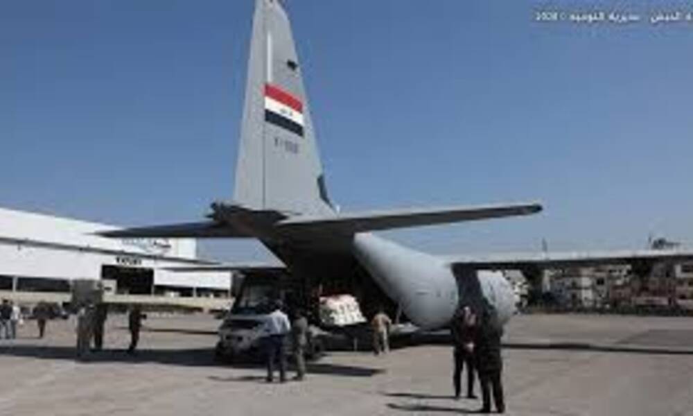 العراق ..وصول طائرة النقل العسكرية (C130)  الى لبنان لنقل عشرات الأطنان من المساعدات