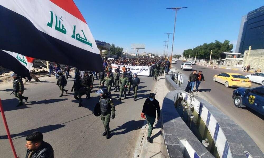 انطلاق تظاهرة في منطقة العلاوي بـــ بغداد وسط اجراءات أمنية مشددة