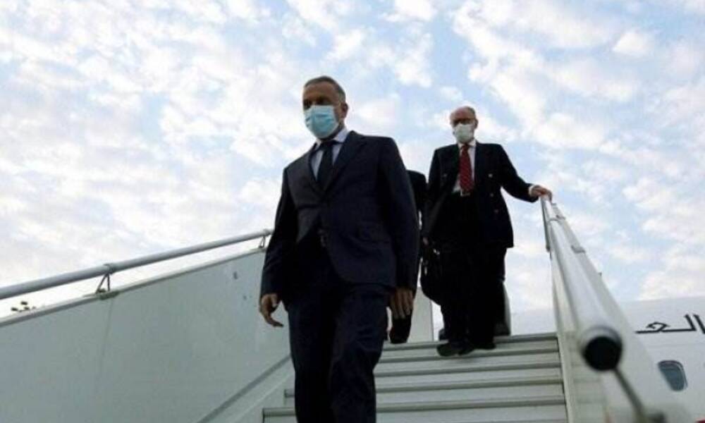 الكاظمي يصل الى طهران برفقة 7 وزراء