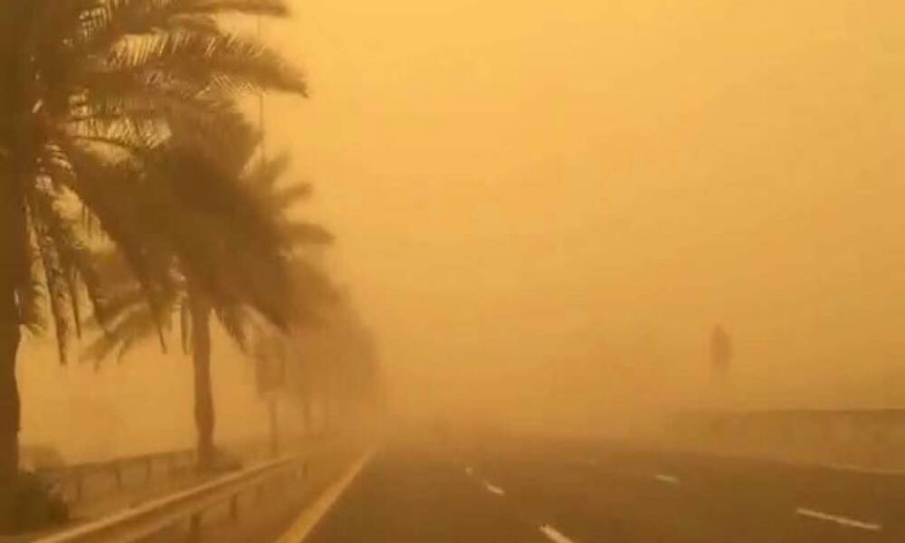 انخفاض بدرجات الحرارة  وعاصفة ترابية تصل محافظة السليمانية