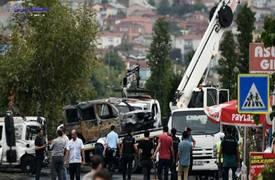 اصابة 24 شخصا بينهم شرطة بانفجار قنبلة جنوب شرق تركيا