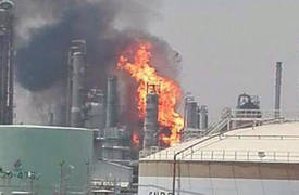 انفجار كبير داخل مصفاة نفطية في الكويت
