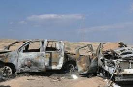 تدمير 13 عجلة لداعش في هيت غربي الانبار