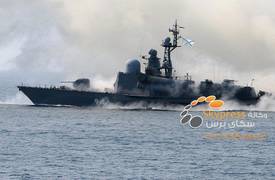 زورق صواريخ روسي يغير اتجاه سفينة تركية تعيق نقل معدات حفر