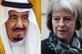 ماي تؤكد للملك سلمان إلتزام بريطانيا بأمن السعودية