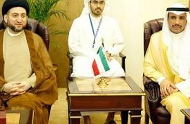 بالصور .. الحكيم يلتقي رئيس مجلس الامة الكويتي "الغانم" و يدعوه الى "تضافر الجهود"
