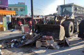 بالفيديو: إزالة سوق " باب المعظم " وسط العاصمة بغداد بالكامل