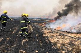 الدفاع المدني: حرائق الاراضي الزراعية بلغت 155 حادثاً وهذا هو حجم المساحات المحترقة والتي تم انقاذها