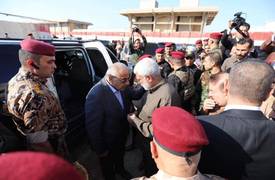 رئيس الوزراء عادل عبد المهدي والمهندس ووزيرا الدفاع والداخلية يصلون مقر المسيطر للإشراف على عمليات إرادة النصر