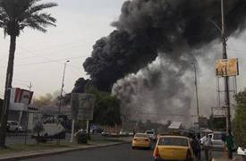 نشوب حريق في مقر قناة النجباء وفرق الدفاع المدني تهرع لإخماده