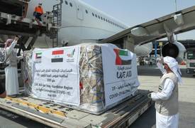 7 أطنان من الإمدادات الطبية تصل من الامارات إلى كردستان العراق