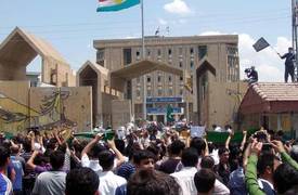اقتحام مبنى البرلمان الكردستاني من قبل غاضبون
