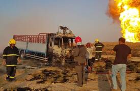 انفجار أنبوب غاز في محافظة المثنى مما ادى الى قتلى وجرحى