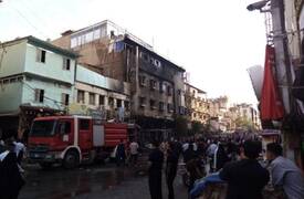 الدفاع المدني في بيان  بشان حريق فندق بكربلاء