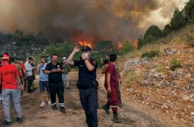 حرائق الغابات المندلعة تعود من جديد في جنوب غرب تركيا