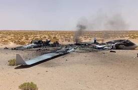 سقوط طائرة مسيرة على قاعدة امريكية في مطار بغداد