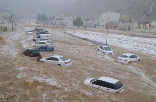 امطار وسيول تجتاح محافظة العقبة جنوب الاردن