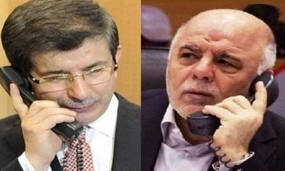 اوغلو لـ العبادي:تركيا ستقدم الدعم الكامل للعراق و نرغب بزيارتكم