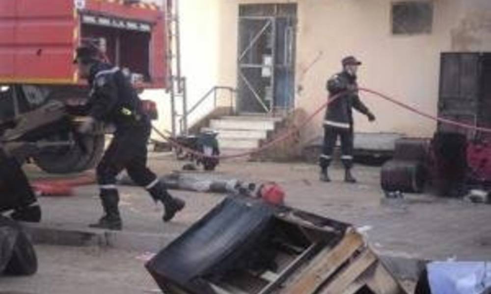 نشوب حريق في احد الفنادق وسط بغداد