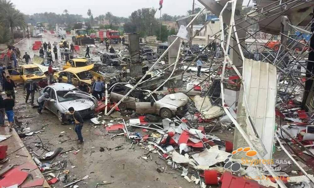 سقوط نحو اكثر من 100 شهيد وجريح بتفجير سيطرة الاثار شمالي الحلة