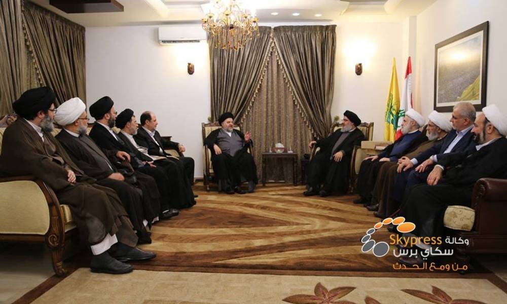 بالصورة.. نصر الله يبحث مع وكيل السيستاني الشرعي أوضاع العراق والمنطقة