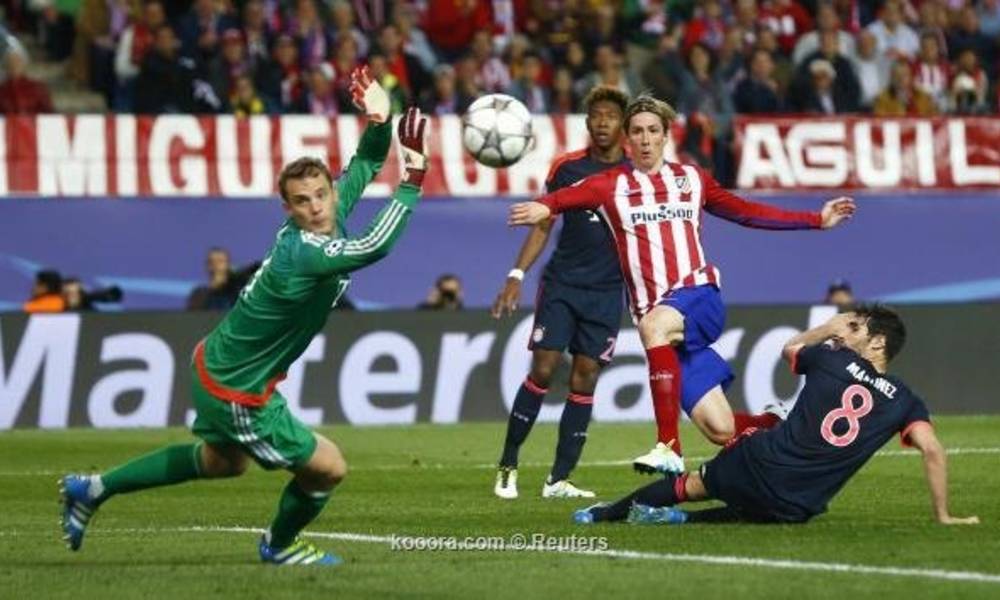 أتلتيكو مدريد يتقدم على بايرن ميونيخ بنصف نهائي دوري الأبطال