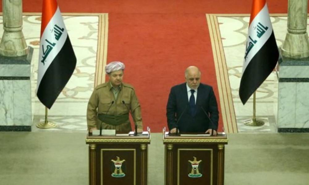 البارزاني: اتفقنا مع العبادي على حل جميع المشاكل بما فيها قضية النفط