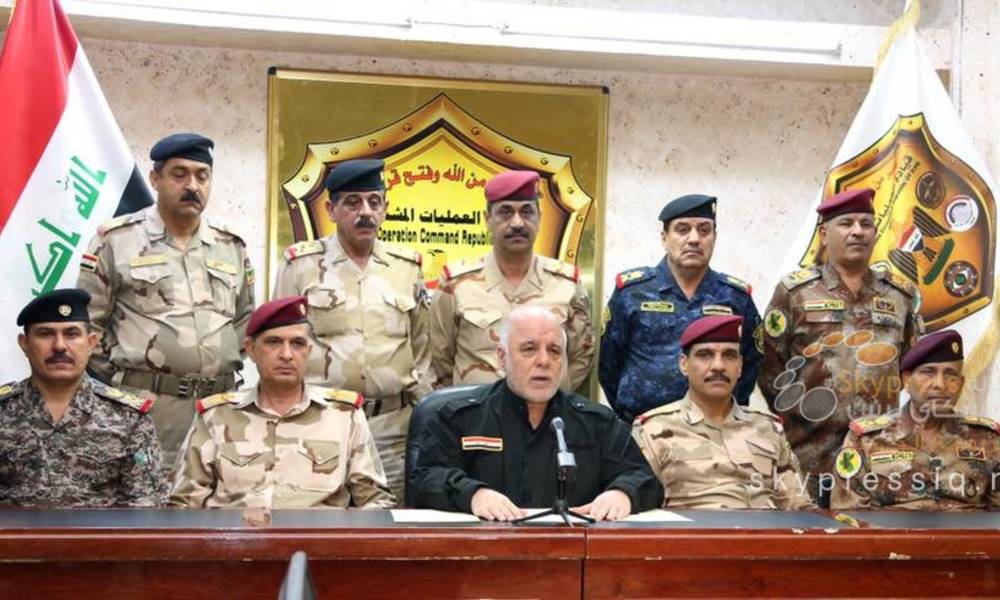 العبادي يعلن انطلاق عمليات تحرير الموصل