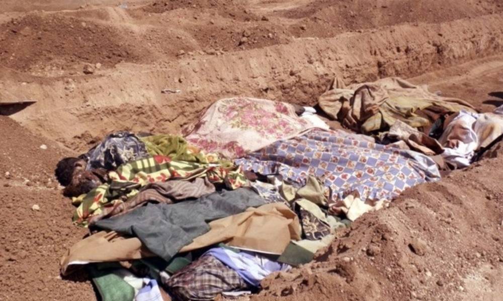 العثور على مقبرة جماعية كبيرة تضم رفات نحو 500 مدني في سجن بادوش والقبض على 87 داعشيا مسؤولين عن المجزرة