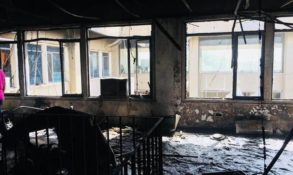 بالصور .. هذا ماخلفه حريق مركز "البحوث النفسية" في جامعة بغداد