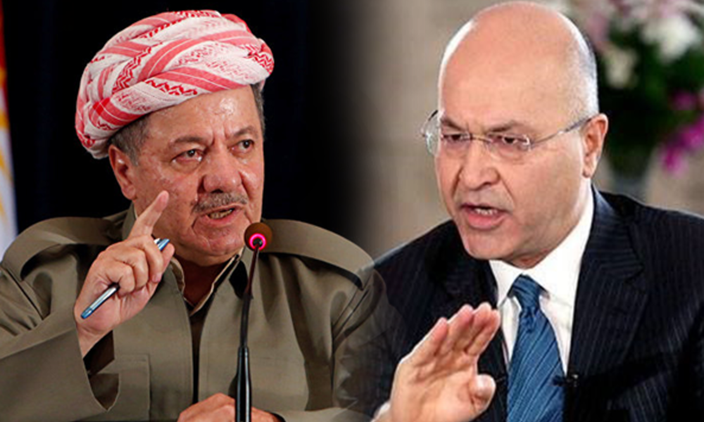 Iran and put you president of Iraq .. Barzani attacks Barham Saleh and his adviser