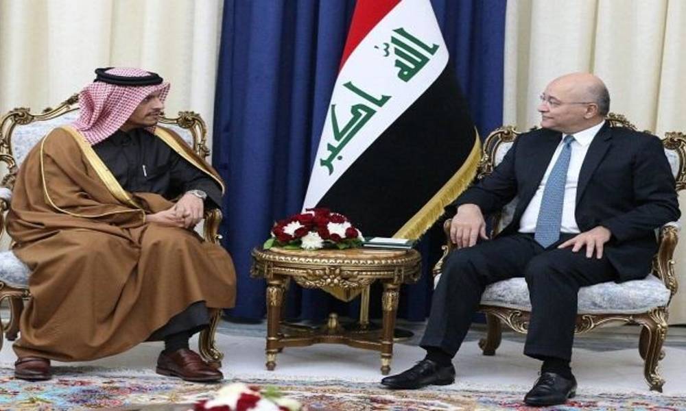 برهم صالح يلتقي بـ وزير الخارجية القطري